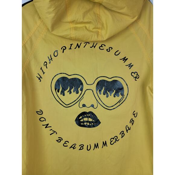 Dance Hip Hop Womens Full Zip 3/4 Sleeve Jacket Yellow Size Medium - Picture 8 of 10